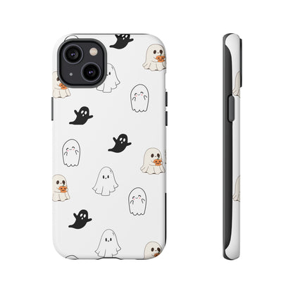 Imagine friendly, whimsical ghosts floating on the back of your device, bringing a smile to your face every time you reach for your phone. This would be a perfect gift to put in those trending boo boxes, as a gift to someone else or even yourself! Get this cute cartoon ghost phone case for your, iPhone, Samsung Galaxy, and Google Pixel devices with premium-quality.