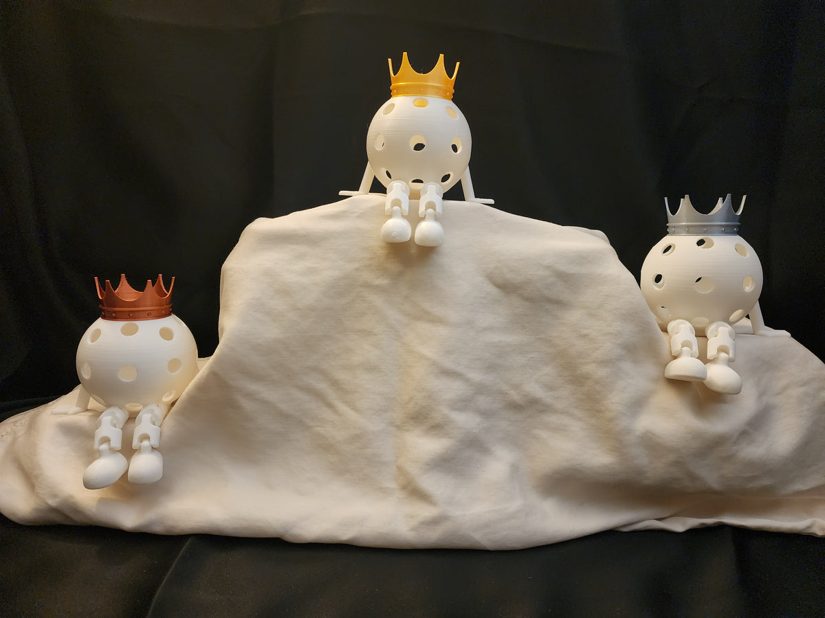 3D-printed sports trophy featured in the Game On. Win Big. Display It! section.