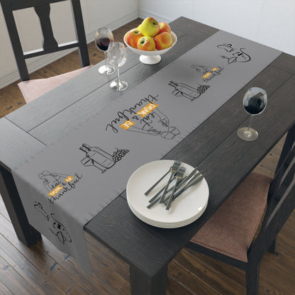 This Thankful Table Runner adds a warm and inviting touch to any dining table, perfect for Thanksgiving dinners, fall gatherings, or everyday use. The design exudes gratitude and coziness, fitting seamlessly into any rustic or farmhouse decor. Ideal for those who love to entertain and create a welcoming atmosphere for guests.