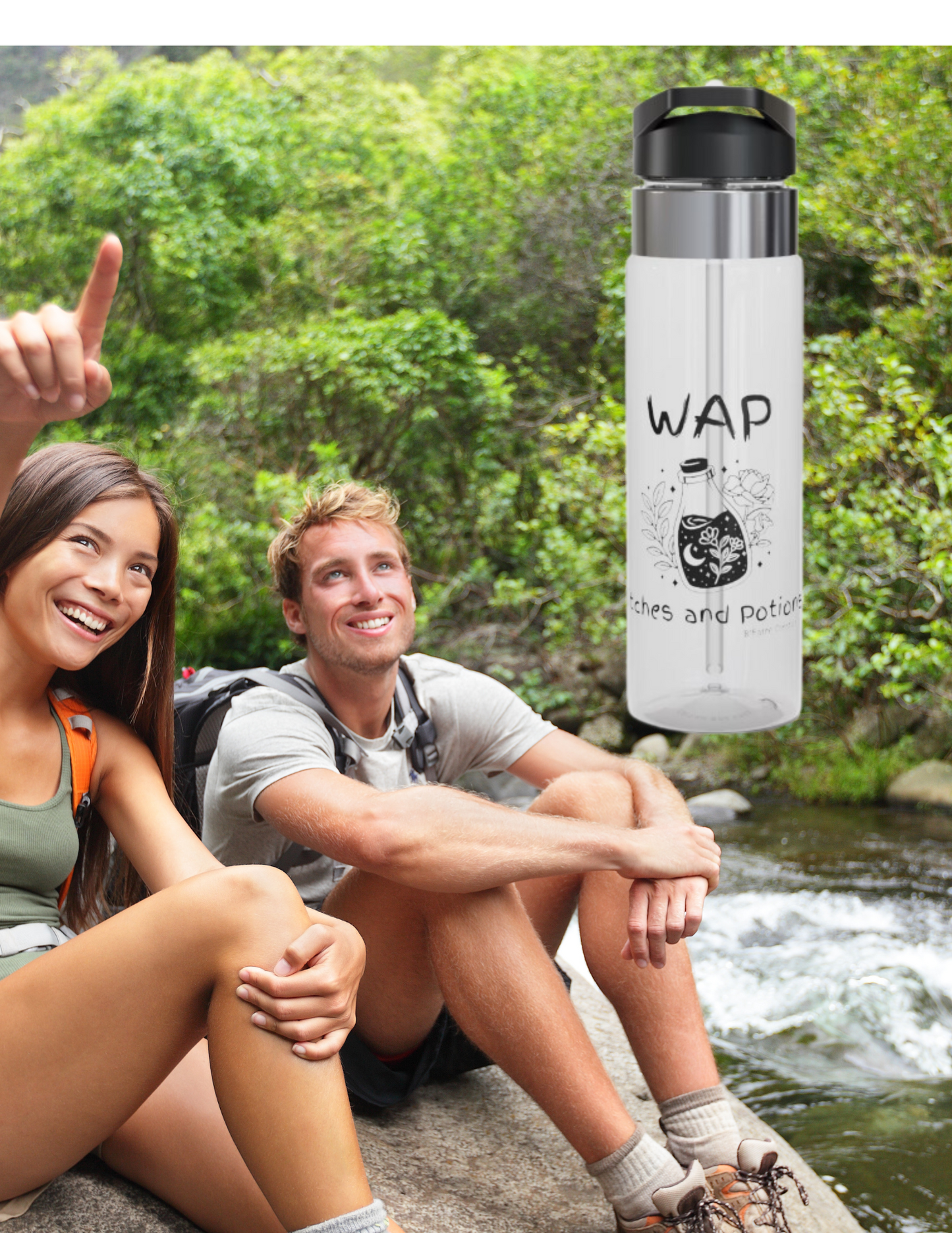 Introducing the WAP: Witches and Potions Water Bottle! Specially designed for all the magic enthusiasts out there, this water bottle is a must-have accessory for any witch or wizard on the go. 