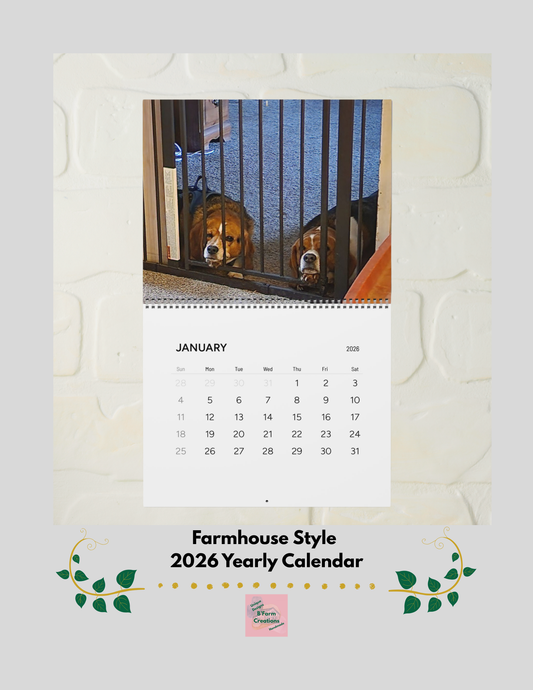 Explore the quiet rhythms of nature themed calendar. Each month blooms with large, vibrant images that capture farmhouse style warmth of watering-can mornings, sun-warmed soil, and late-summer harvests. Flip the sturdy wire coil to reveal a new scene.