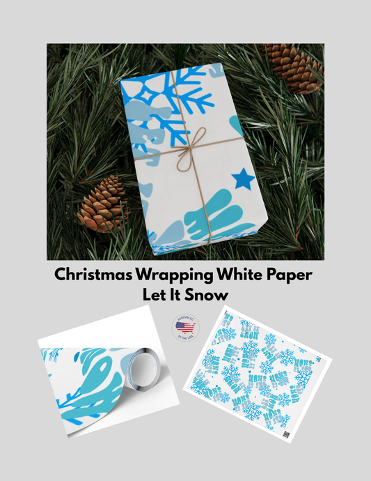 This Christmas wrapping paper is perfect for adding a festive touch to your gifts. Snowy White Wrapping Papers, Christmas Gift Wrap, Holiday Wrapping Paper Roll, Festive Gift Packaging, Winter Wonderland Gift Wrap is made with high-quality 90 gsm fine art paper, it comes in glossy or matte finish options. Ideal for anyone looking to enhance their gift wrapping experience during the holiday season.