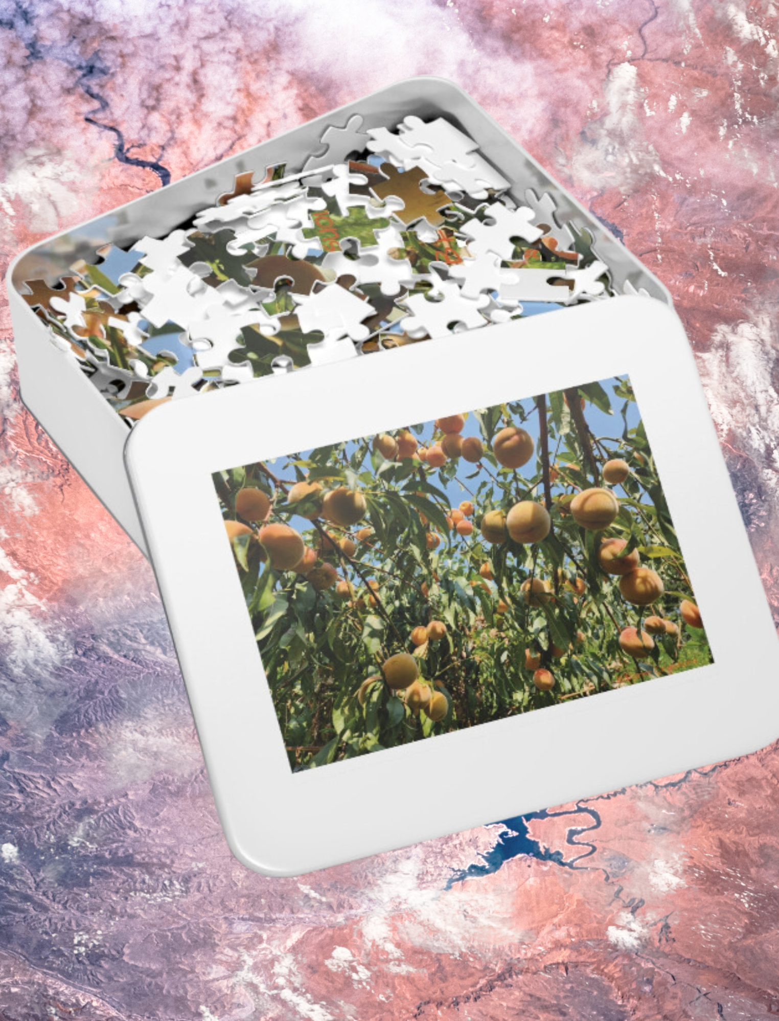 As you embark on this delightful puzzle adventure, you will be greeted by a stunning image of a lush peach tree in full bloom.