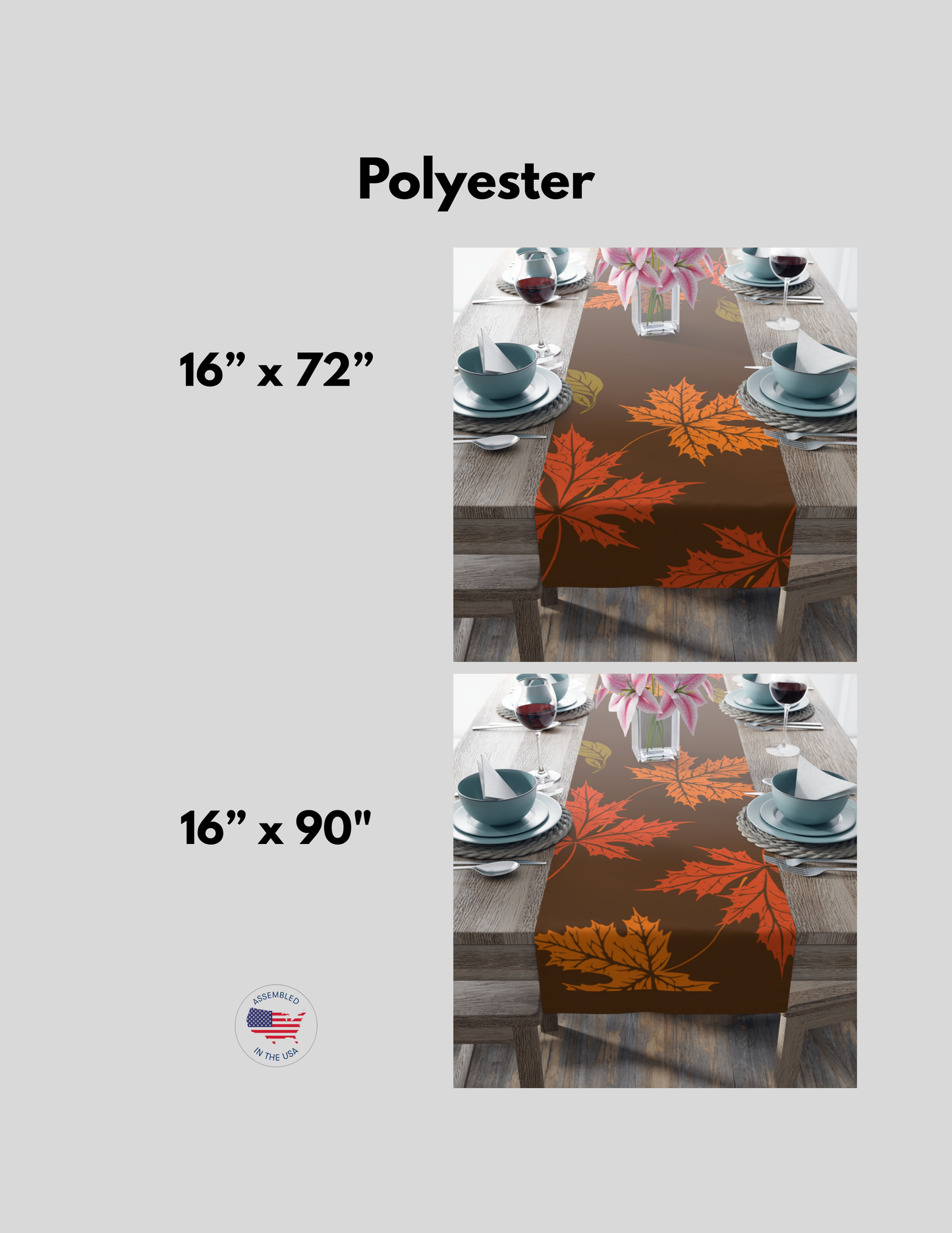This Home Fall Decor Table Runner with fall leaves brings a cozy and festive vibe to your dining table during the autumn season. Perfect for Thanksgiving dinners, fall gatherings, and everyday use for those who love nature-inspired decor.