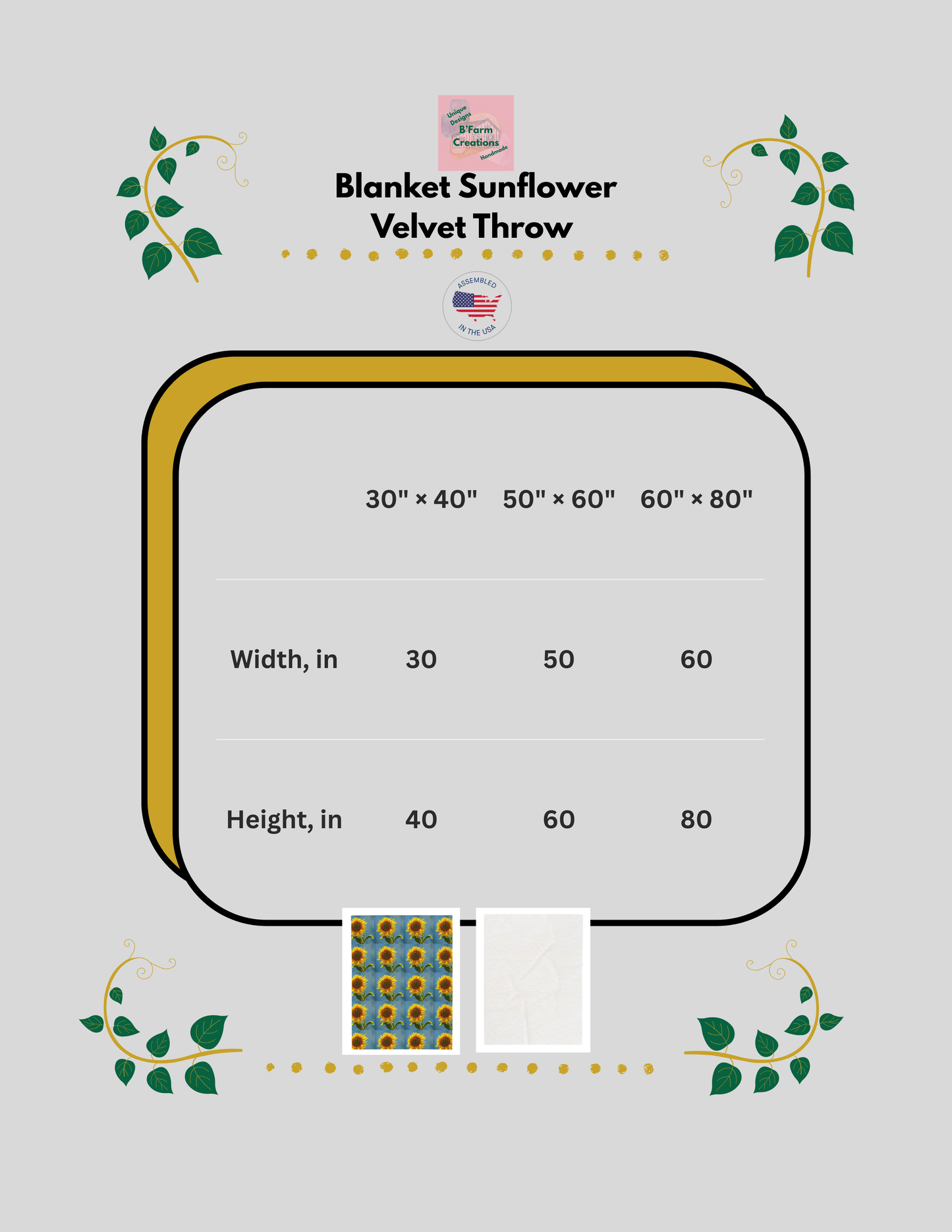 This sunflower velvet throw blanket wraps you in slow, golden afternoons. The plush velveteen face catches light like petals, while the vibrant sunflower print brings a quiet burst of warmth to couch corners, reading nooks, or a chilled evening on the porch. 