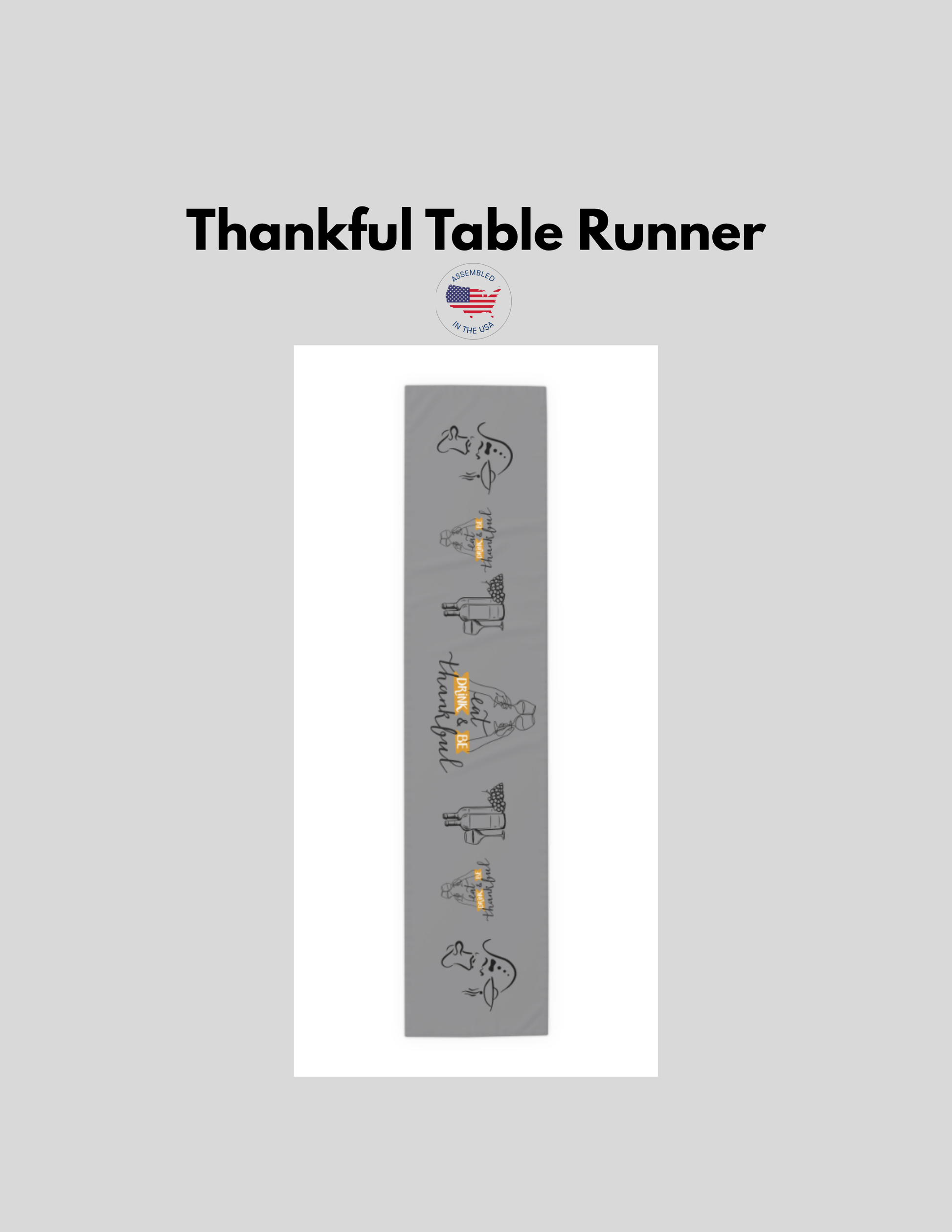 This Thankful Table Runner adds a warm and inviting touch to any dining table, perfect for Thanksgiving dinners, fall gatherings, or everyday use. The design exudes gratitude and coziness, fitting seamlessly into any rustic or farmhouse decor. Ideal for those who love to entertain and create a welcoming atmosphere for guests.