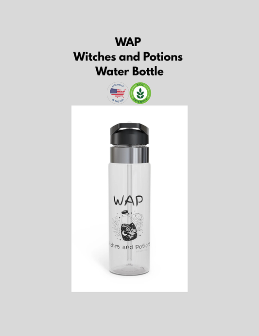 Introducing the WAP: Witches and Potions Water Bottle! Specially designed for all the magic enthusiasts out there, this water bottle is a must-have accessory for any witch or wizard on the go. With its spellbinding design featuring mystical symbols the WAP water bottle is not only functional but also a stylish statement piece. 