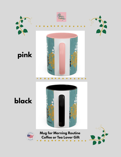 A flowery coffee mug that brings a touch of nature to your morning routine. Perfect for coffee or tea lover gift who appreciate vibrant colors and unique designs. Ideal for gifting on birthdays, Mother's Day, or as a thank you present.