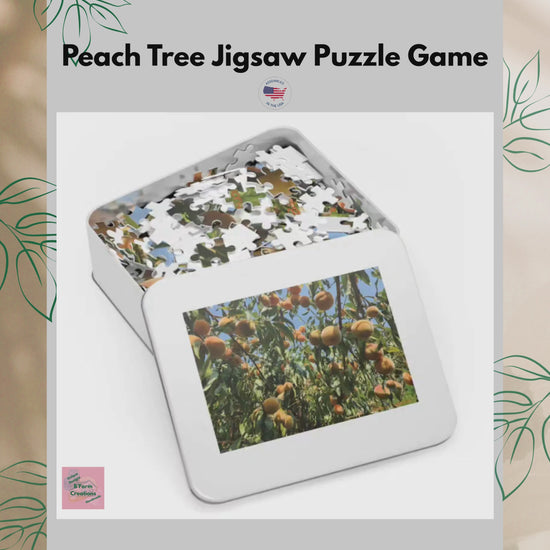 Enjoy hours of fun and relaxation with this peach tree jigsaw puzzle game. Perfect for those who love puzzles and nature enthusiasts. Ideal for gifting during holidays, birthdays, or for a quiet night in.