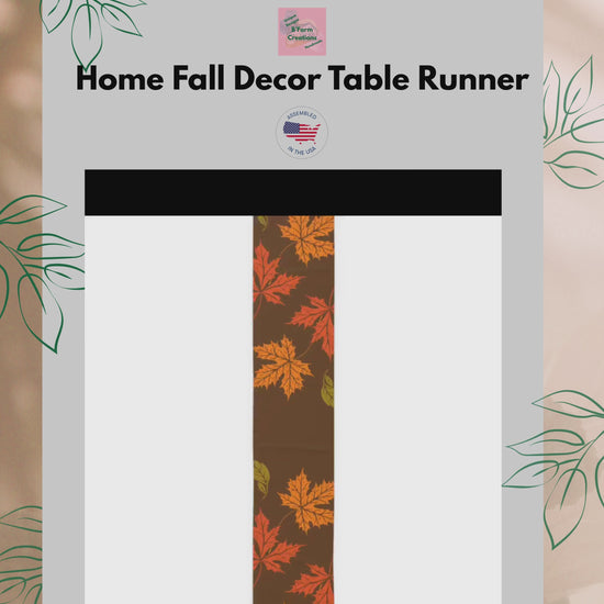 This Home Fall Decor Table Runner with fall leaves brings a cozy and festive vibe to your dining table during the autumn season. Perfect for Thanksgiving dinners, fall gatherings, and everyday use for those who love nature-inspired decor.