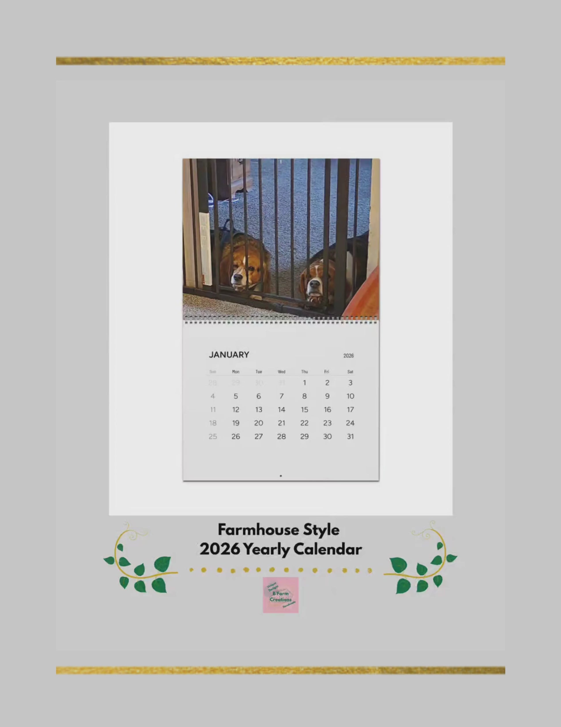 Explore the quiet rhythms of nature themed calendar. Each month blooms with large, vibrant images that capture farmhouse style warmth of watering-can mornings, sun-warmed soil, and late-summer harvests. Flip the sturdy wire coil to reveal a new scene.