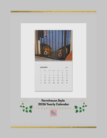 Explore the quiet rhythms of nature themed calendar. Each month blooms with large, vibrant images that capture farmhouse style warmth of watering-can mornings, sun-warmed soil, and late-summer harvests. Flip the sturdy wire coil to reveal a new scene.