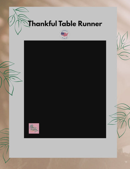 This Thankful Table Runner adds a warm and inviting touch to any dining table, perfect for Thanksgiving dinners, fall gatherings, or everyday use. The design exudes gratitude and coziness, fitting seamlessly into any rustic or farmhouse decor. Ideal for those who love to entertain and create a welcoming atmosphere for guests.