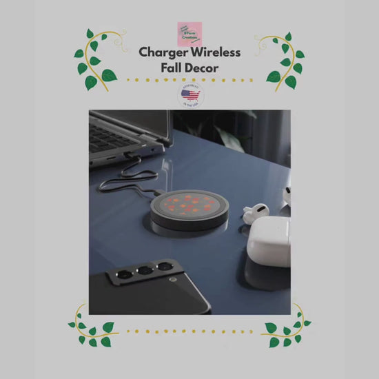 This wireless charger is perfect for electronics, it features a design of Fall Leaves falling, giving a cozy and warm vibe, perfect for the autumn season. It is ideal for those who love nature-inspired designs and want a convenient way to charge their smartphones wireless. Great for tech-savvy individuals or nature lovers celebrating the fall season.