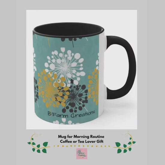 A flowery coffee mug that brings a touch of nature to your morning routine. Perfect for coffee or tea lover gift who appreciate vibrant colors and unique designs. Ideal for gifting on birthdays, Mother's Day, or as a thank you present.